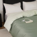 DecorBites™ Double Layer Satin Queen Duvet Set Smooth & Cool Luxury Quilt Cover Pillowcases