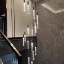 DecorBites™ Crystal LED Chandelier: Stylish Staircase & Living Room Lighting