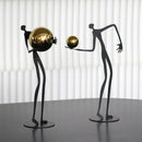 DecorBites™ Gold Figure Sculpture Metal Ornament Home Decor Figurine