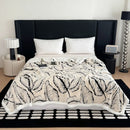 DecorBites™ Leaf Jacquard Double-Layer Flannel Blanket for Sofa and Bed