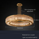 DecorBites™ Gold Crystal Ceiling Chandelier LED Light Fixture for Luxury Home Decor