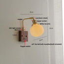 DecorBites™ Clear Glass LED Wall Lights Modern Wood Walnut Copper Stair Fixture