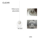 DecorBites™ Clear Glass Pendant Light Dimmable LED Luxury Hanging Lamp