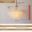 DecorBites™ Cream Wind Feather Pearl Crystal Chandelier for Luxury Living Room and Bedroom