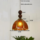 DecorBites™ Blue Glass LED Pendant Light: Modern Nordic Tiffany Hanging Lamp for Bedroom & Dining Room