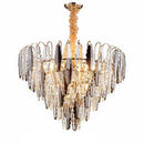 DecorBites™ LED Leaf Chandelier: Modern Living Room Decor Lighting for Duplex Rotating Stairs