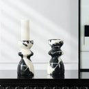 DecorBites™ Grand Antique Marble Candlestick Holder: Modern French Fireplace Dining Table Centerpiece