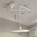 DecorBites™ Cream Iron Art Chandelier LED Pendant Light for Bedroom Living Room