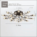 DecorBites™ Crystal Ceiling Chandelier LED Fixture Lights for Living Room Bedroom by Samsarah Lighting