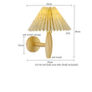 DecorBites™ Cream PVC LED Wall Lamps Japanese Walnut Wood Applique Murale