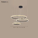 DecorBites™ Gold Crystal Ring Chandelier for Living Room and Restaurant Décor