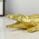 DecorBites™ Crocodile Resin Sculpture Desk Decoration: Creative Ornaments for Aesthetic Home Decor