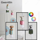 DecorBites™ Kids Animal Pendant Lamp: Rabbit Lion Cat LED Ceiling Light Fixture