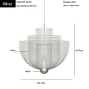 DecorBites™ Geometric Iron Chandelier | Nordic Loft Pendant Light Fixture
