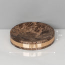DecorBites™ Emperador Dark Marble Bathroom Set: Toothbrush Holder, Soap Dispenser, Luxury Accessories