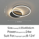 DecorBites™ LED Chandelier: Modern Living Study Bedroom Lamps, Round Rings Foyer Chandeliers Luminaire