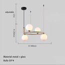 DecorBites™ Glass Chandelier G9 Hanging Light for Living Room Bedroom Decor
