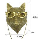 Antique Bronze Colour Animal Head Resin Pendant Office Background Wall Deer Head Wall Hanging Decor Crafts Home Indoor Ornaments