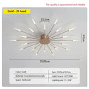 DecorBites™ Acrylic Sunflower Ceiling Lamp in Brushed Antique Gold