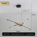 DecorBites™ Gold LED Ceiling Chandelier for Living Room Bedroom Kitchen - Dimmable Pendant Light