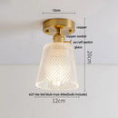DecorBites™ Clear Glass LED Ceiling Light Fixture Modern Nordic Copper Knob Switch Lamp