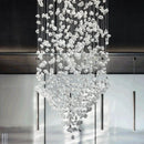DecorBites™ Crystal Chandelier: Modern Staircase LED Lighting for Hallway & Lobby