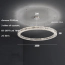 DecorBites™ Crystal LED Chandelier: Modern Luxury Chrome Steel & Clear K9 Crystal Lighting