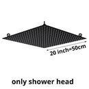 DecorBites™ 20 Inch Square Stainless Steel Rainfall Shower Head - Luxury Chrome Finish