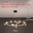 DecorBites™ Branching Bubbles Chandelier in Black and Gold for Modern Dining Room