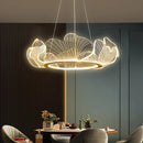 DecorBites™ Ginkgo Gold Acrylic LED Pendant Light - Modern Minimalism Chandelier