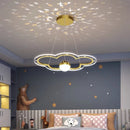 DecorBites™ Cloud Flower LED Chandelier: Modern Starry Sky Decor for Kid's Bedroom and Study Hall