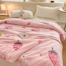 DecorBites™ Dinosaur Patterns Snowflake Velvet Blanket in Various Sizes for Home/Office