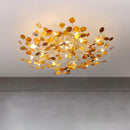DecorBites™ Leaf Agate Ceiling Lamp: Modern Nordic Jade Design for Living Room, Restaurant, Bedroom
