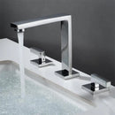 DecorBites™ Brushed Gold Basin Faucet: Brass Antique Sink Faucet, 3 Hole Waterfall Bathroom Tap