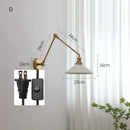 DecorBites™ Copper Swing Arm Wall Lights Sconce Up Down LED Modern Ceramic Lampshade