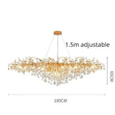 DecorBites™ Crystal Branch Chandelier | Indoor Luxury Gloss Light for Living & Dining Room