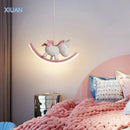 DecorBites™ Kids Unicorn Pendant Lamps White Bear Pink Elephant Chandeliers