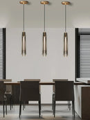 DecorBites™ Crystal Copper Pendant Lights Gold Home Decor Glass Hanging Lamp