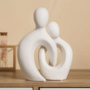 DecorBites™ Couple Love Sculpture Modern Nordic Abstract Ceramic Figurine Home Decor