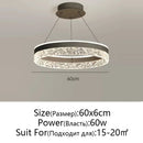DecorBites™ Crystal Rings LED Chandelier Black&White Frame