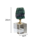 DecorBites™ Crystal Base Ornaments: Agate/Fluorite Artwork, Modern Crafts Room Decor