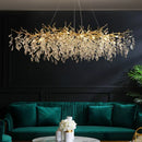 DecorBites™ Crystal Branch Chandelier LED Pendant Lamps Elegant Villa Living Room Gold Decor