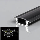 DecorBites™ LED Aluminum Profile Recessed U/YW-Shape Hidden Channel Milky Cover Bar Strip Light