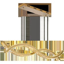 DecorBites™ Crystal Strip Chandelier: Modern Minimalist Ceiling Light for Artistic Indoor Lighting