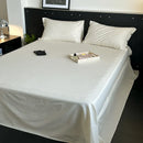 DecorBites™ Luxe Cotton Satin Stripe Bed Sheet Set with 2 Pillowcase
