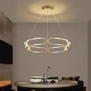DecorBites™ Adara Luxury LED Chandelier: Modern Ring Light for Home Interior Decoration