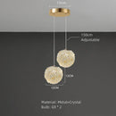 DecorBites™ Gold Metal Crystal Pendant Light for Bedroom Dining Room Aisle Corridor