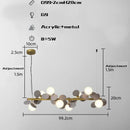 DecorBites™ Gold Metal G9 LED Pendant Chandelier with Acrylic Flower Decor
