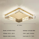 DecorBites™ Crystal LED Dimmable Ceiling Lights: Modern Square Steel Fixture for Living Room