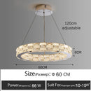 DecorBites™ Golden Crystal Ring Chandelier: Luxury Gloss Ceiling Lighting for Modern Living Room